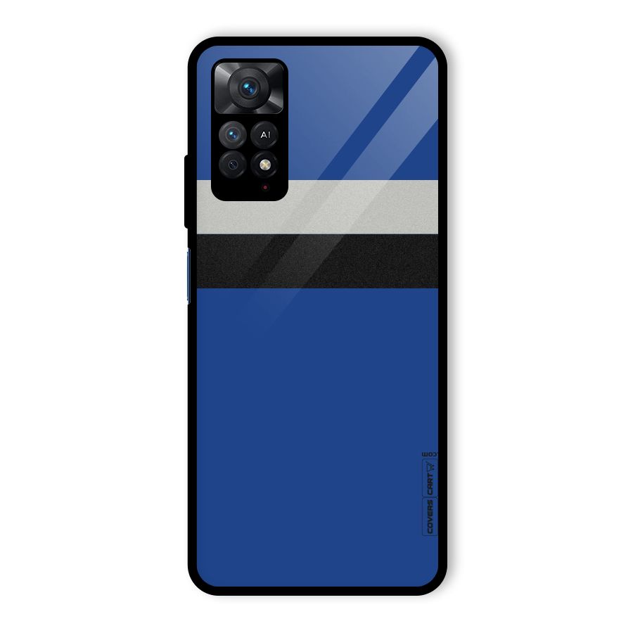 Grey Black Strips Glass Back Case for Redmi Note 11 Pro