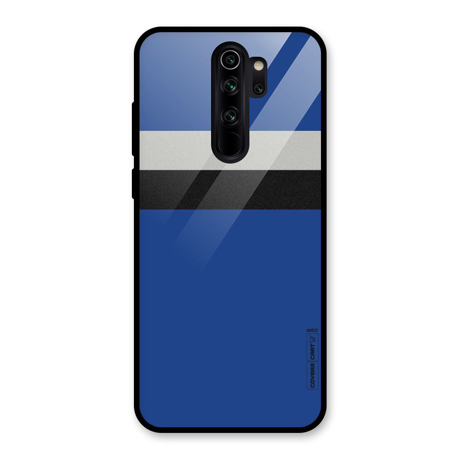 Grey Black Strips Glass Back Case for Redmi Note 8 Pro