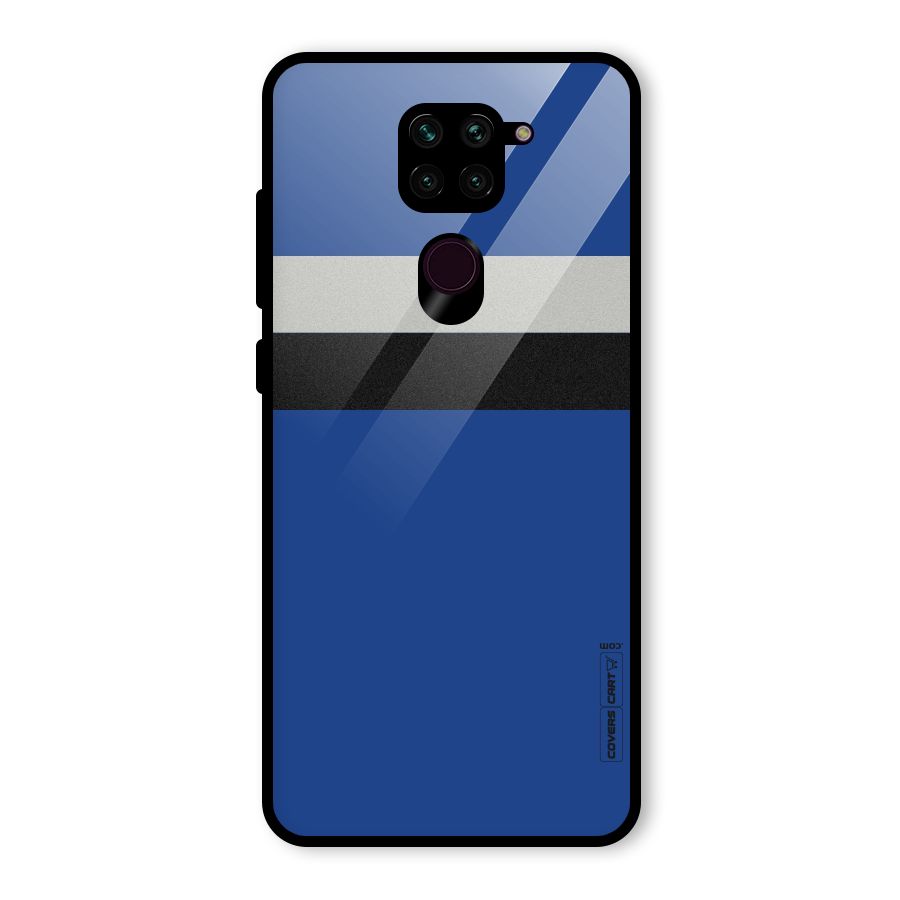Grey Black Strips Glass Back Case for Redmi Note 9