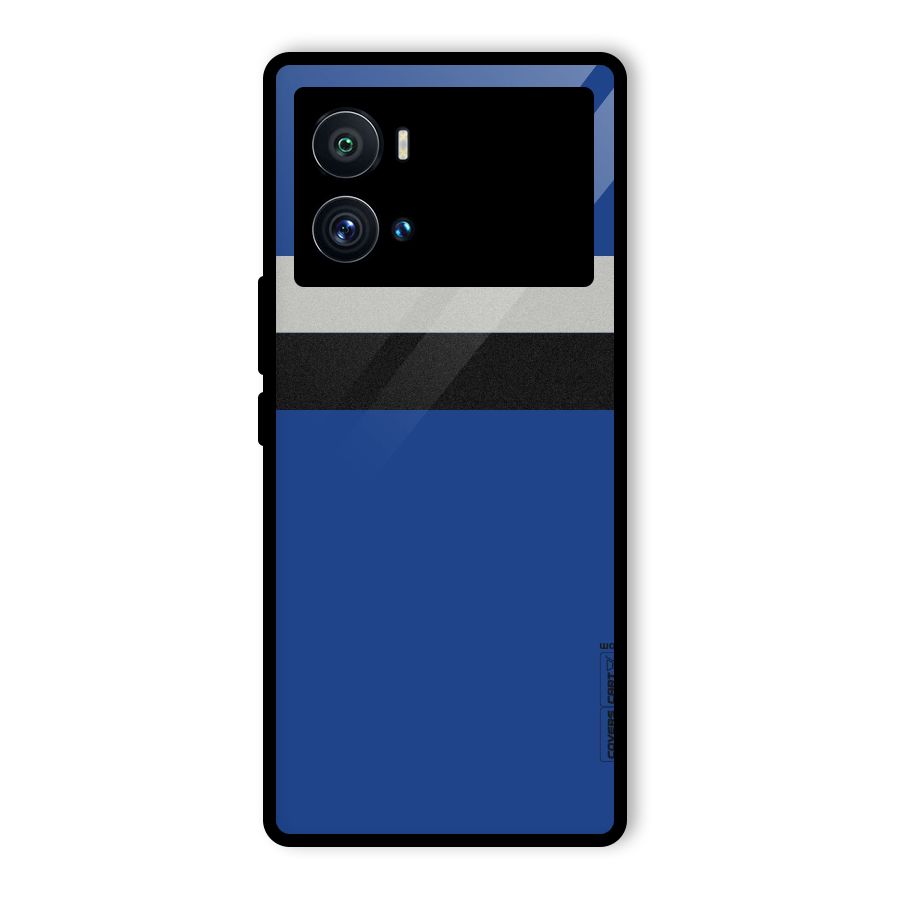 Grey Black Strips Glass Back Case for Vivo iQOO 9 Pro