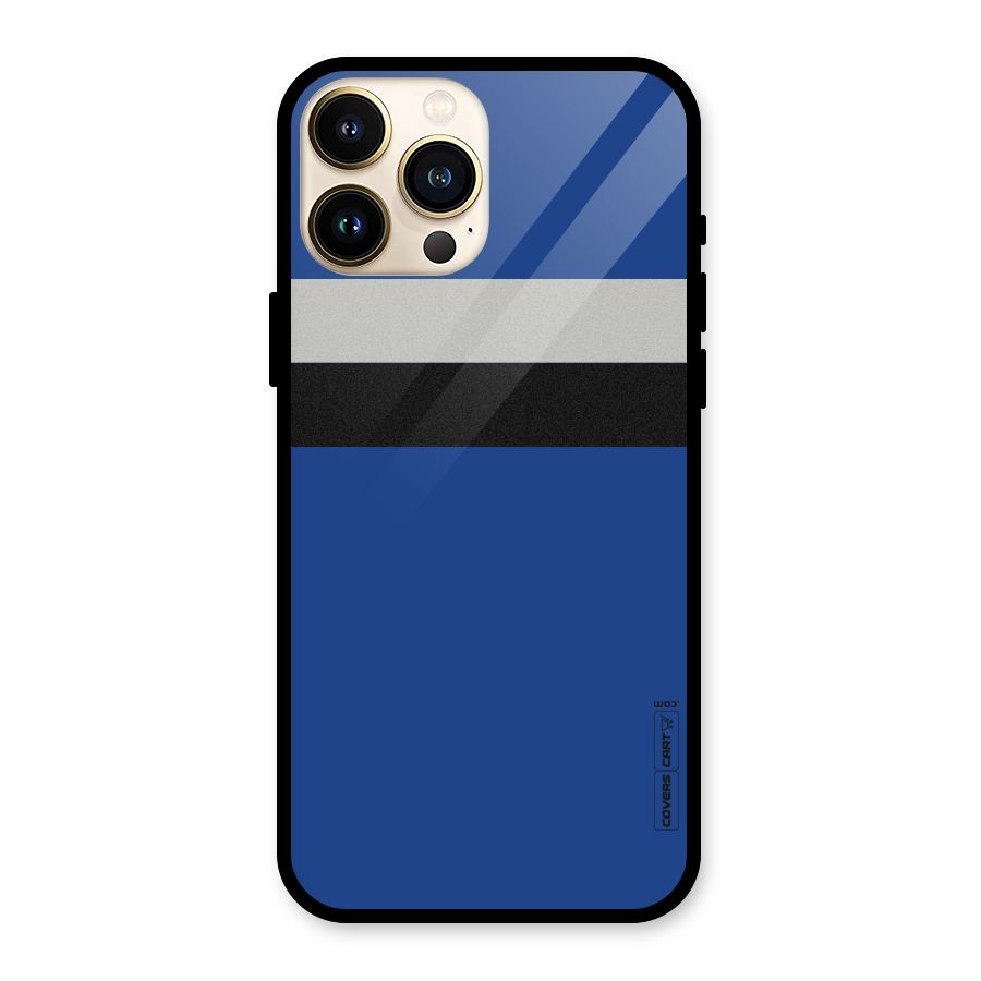 Grey Black Strips Glass Back Case for iPhone 13 Pro Max