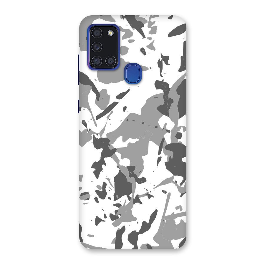 Grey Camouflage Army Back Case for Galaxy A21s