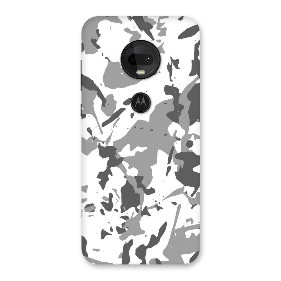 Grey Camouflage Army Back Case for Moto G7