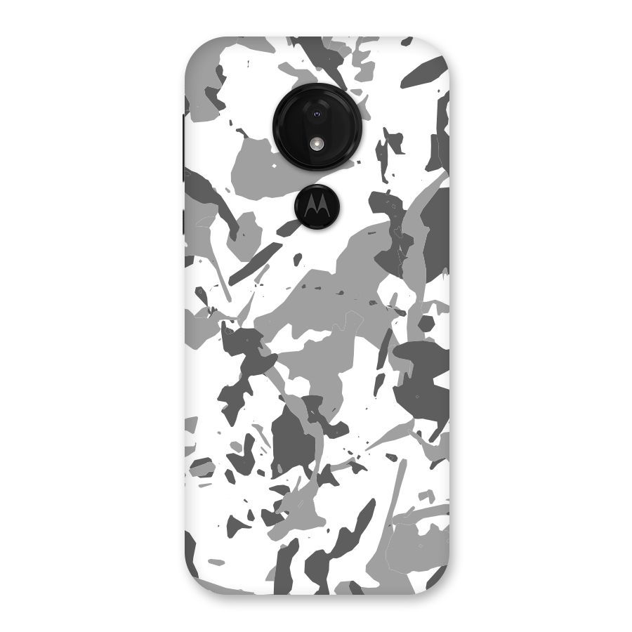 Grey Camouflage Army Back Case for Moto G7 Power