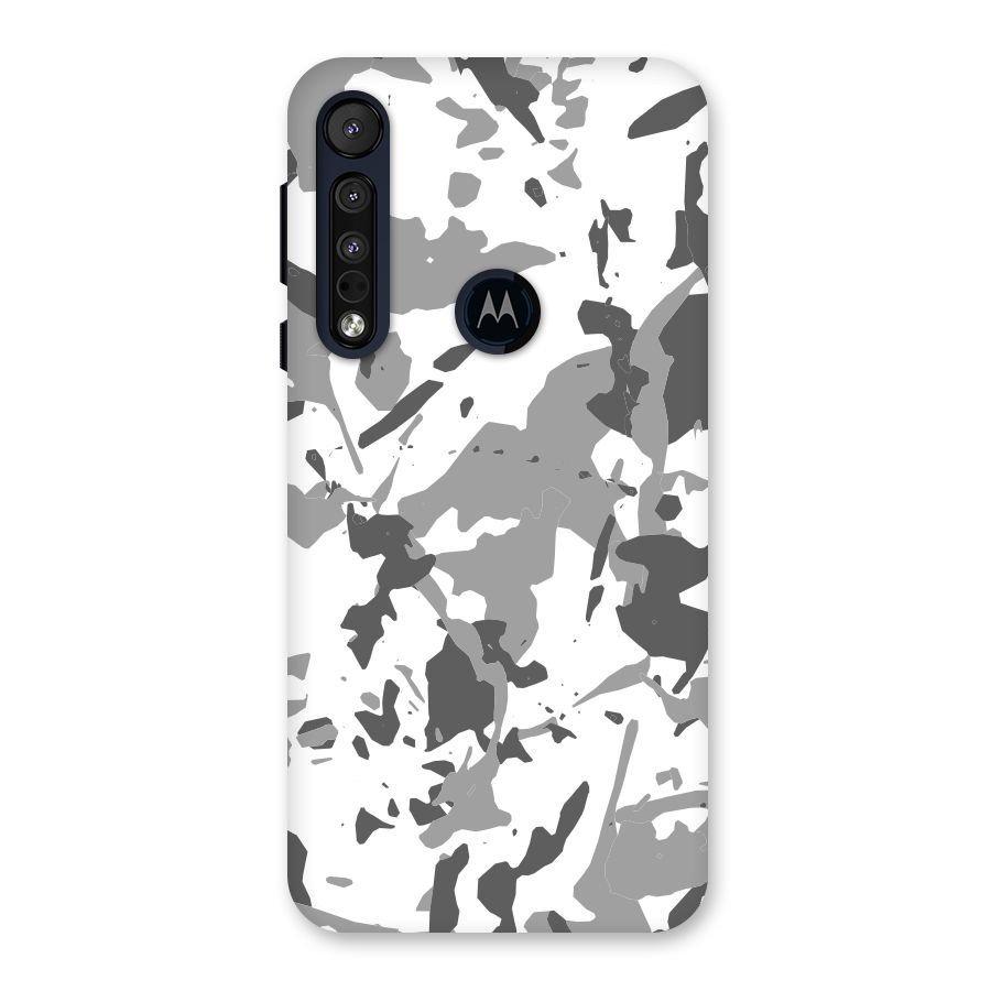 Grey Camouflage Army Back Case for Motorola One Macro