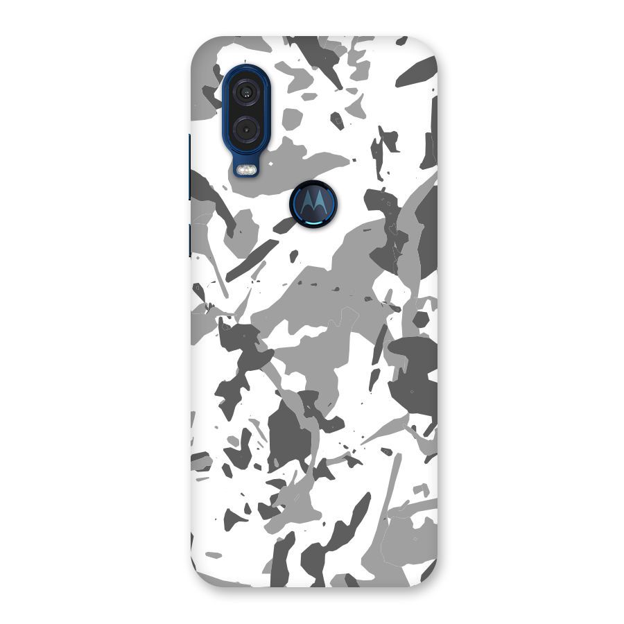 Grey Camouflage Army Back Case for Motorola One Vision
