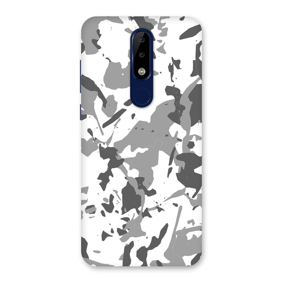Grey Camouflage Army Back Case for Nokia 5.1 Plus