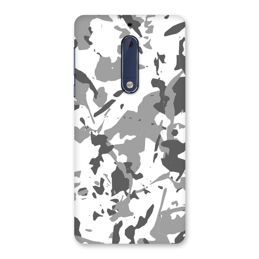 Grey Camouflage Army Back Case for Nokia 5