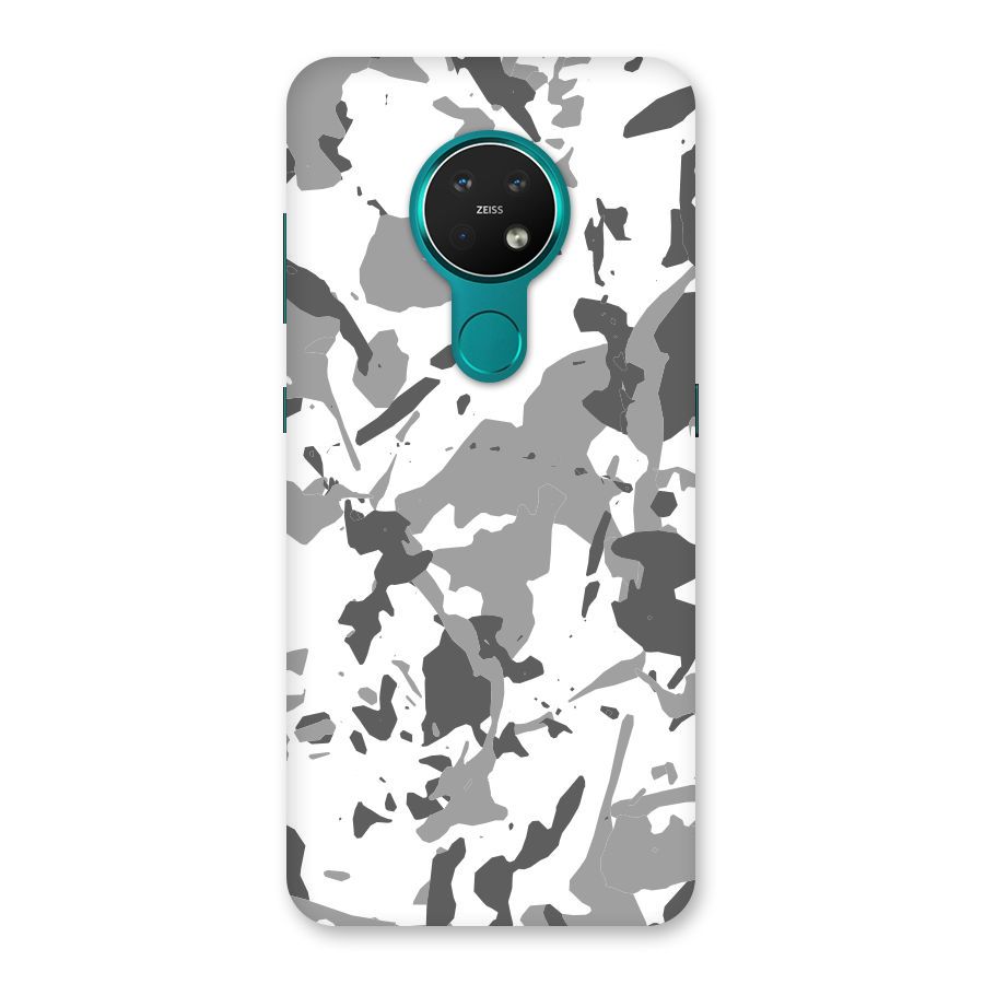Grey Camouflage Army Back Case for Nokia 7.2
