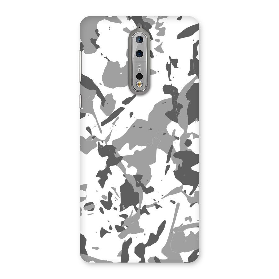 Grey Camouflage Army Back Case for Nokia 8