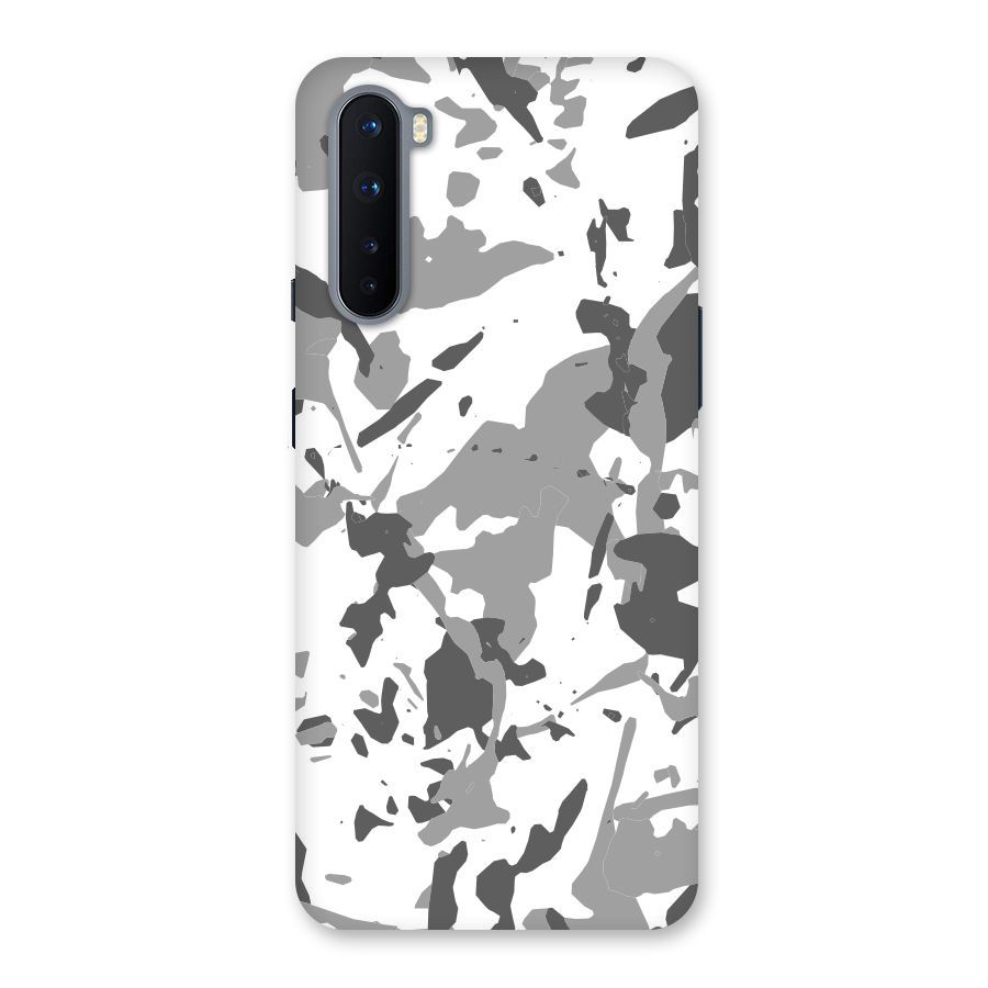 Grey Camouflage Army Back Case for OnePlus Nord