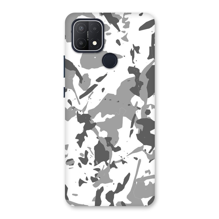 Grey Camouflage Army Back Case for Oppo A15s