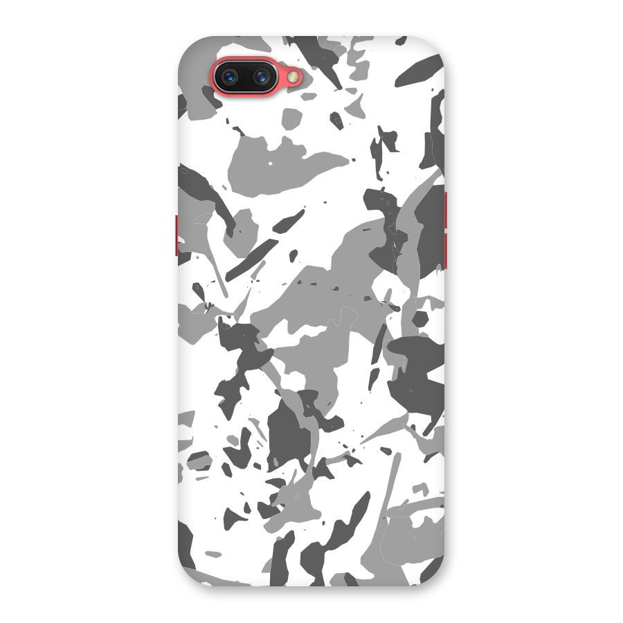 Grey Camouflage Army Back Case for Oppo A3s