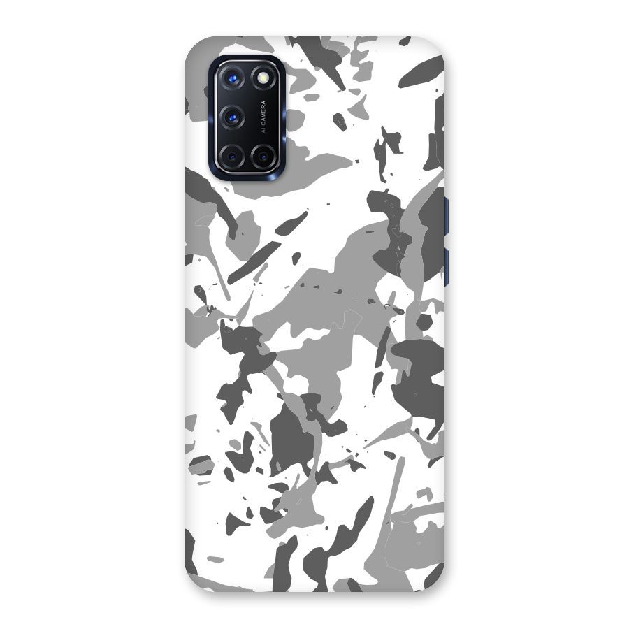 Grey Camouflage Army Back Case for Oppo A52
