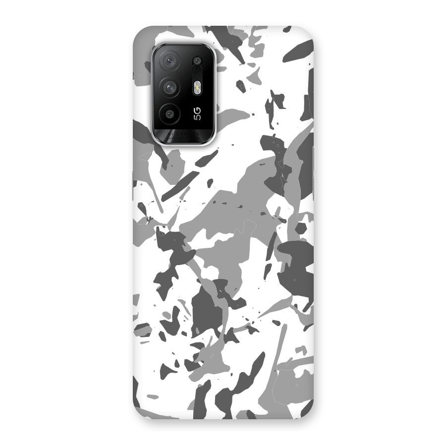 Grey Camouflage Army Back Case for Oppo F19 Pro Plus 5G