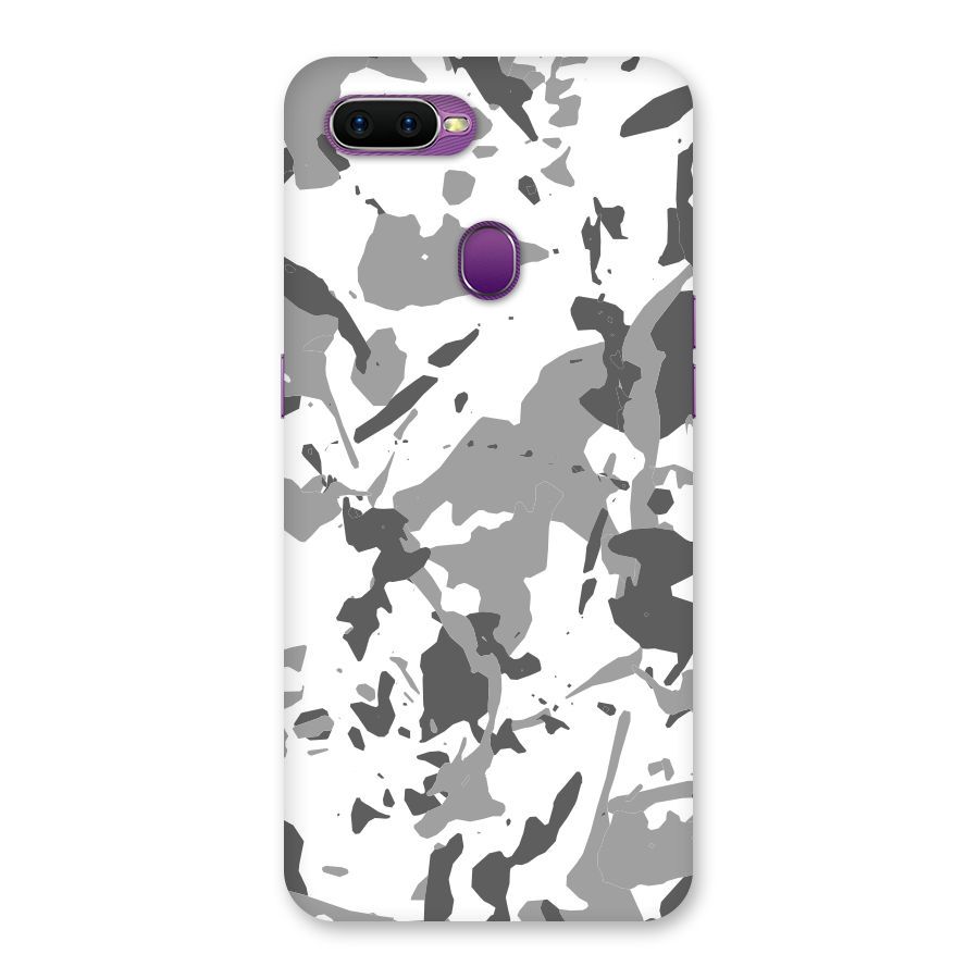 Grey Camouflage Army Back Case for Oppo F9