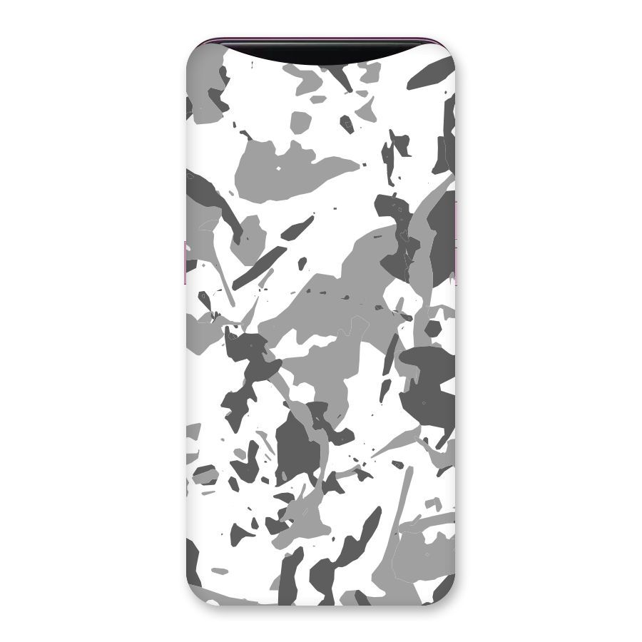 Grey Camouflage Army Back Case for Oppo Find X