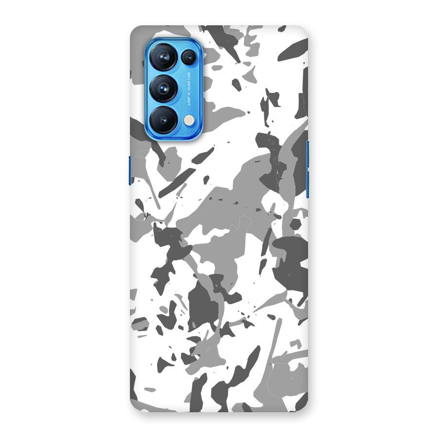 Grey Camouflage Army Back Case for Oppo Reno5 Pro 5G