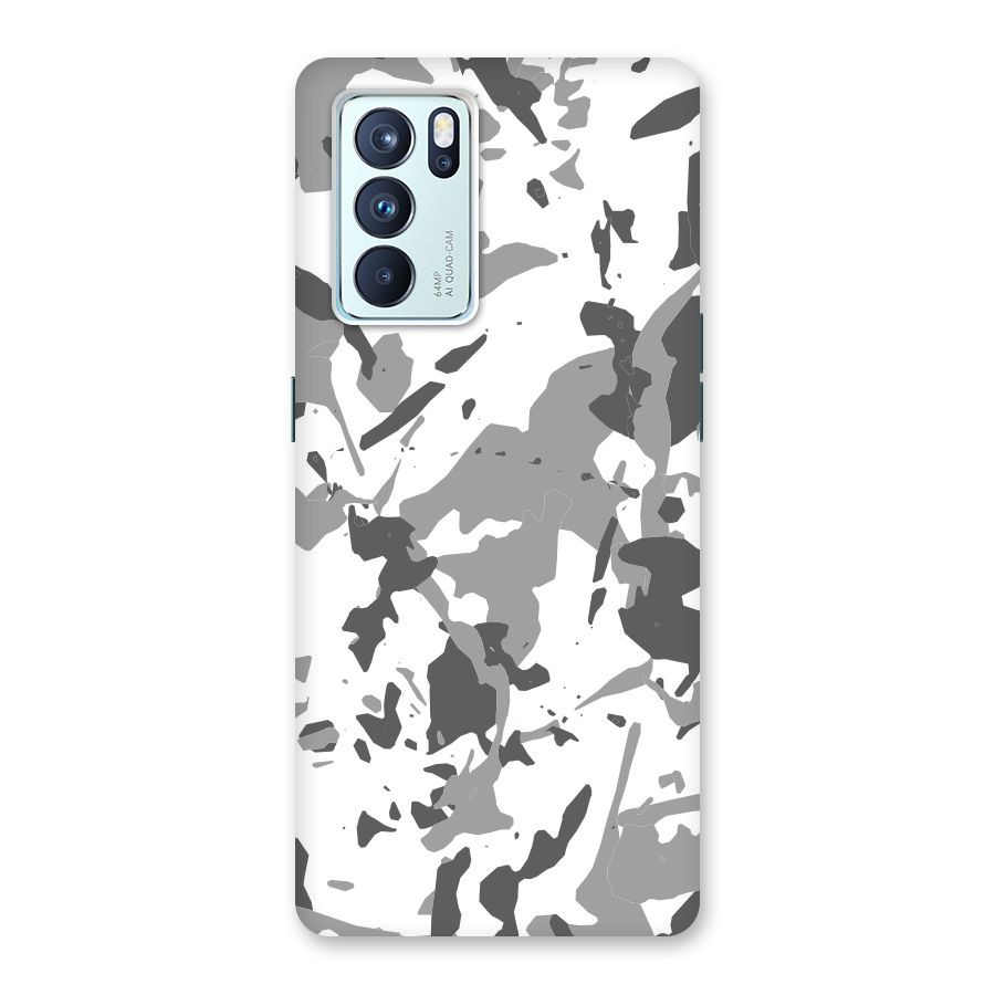 Grey Camouflage Army Back Case for Oppo Reno6 Pro 5G