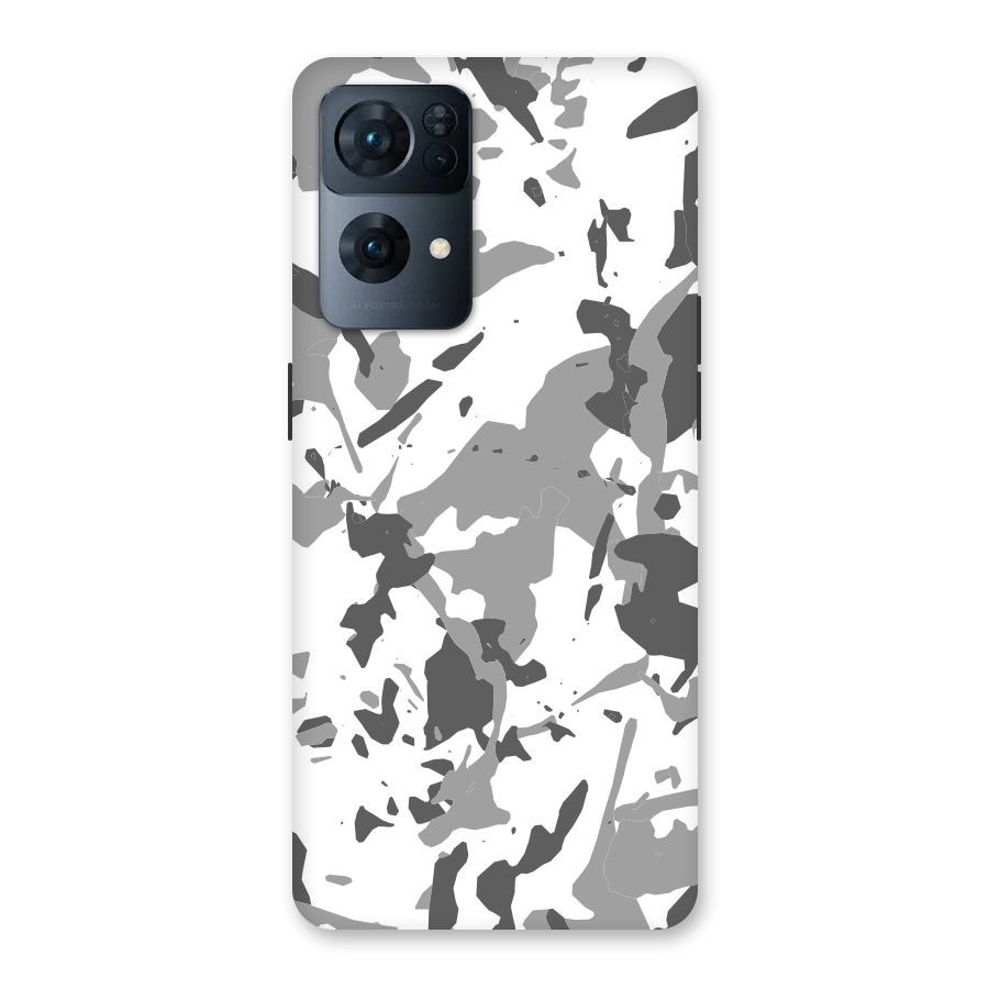 Grey Camouflage Army Back Case for Oppo Reno7 Pro 5G