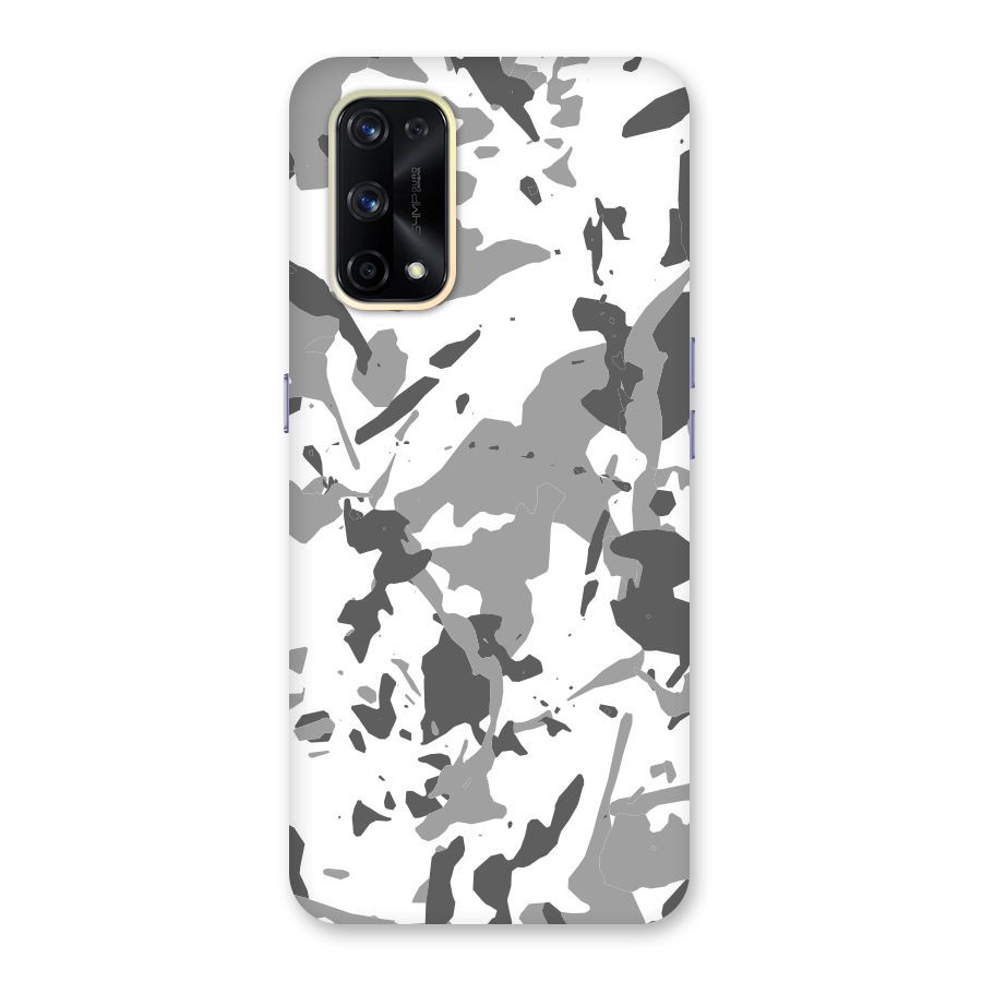 Grey Camouflage Army Glass Back Case for Realme X7 Pro