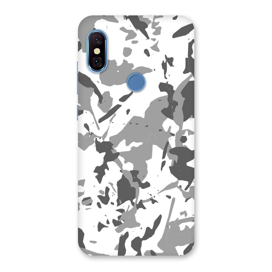 Grey Camouflage Army Back Case for Redmi Note 6 Pro