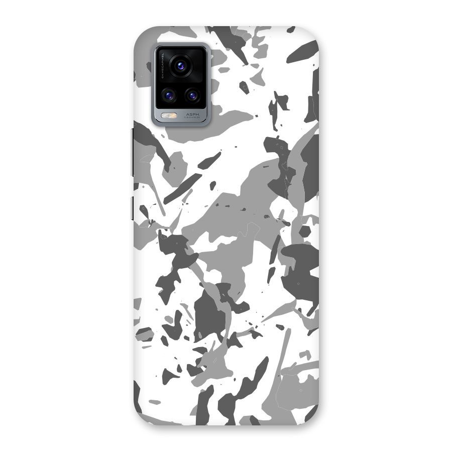Grey Camouflage Army Back Case for Vivo V20