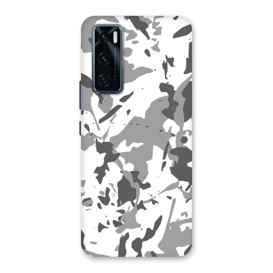 Grey Camouflage Army Back Case for Vivo V20 SE