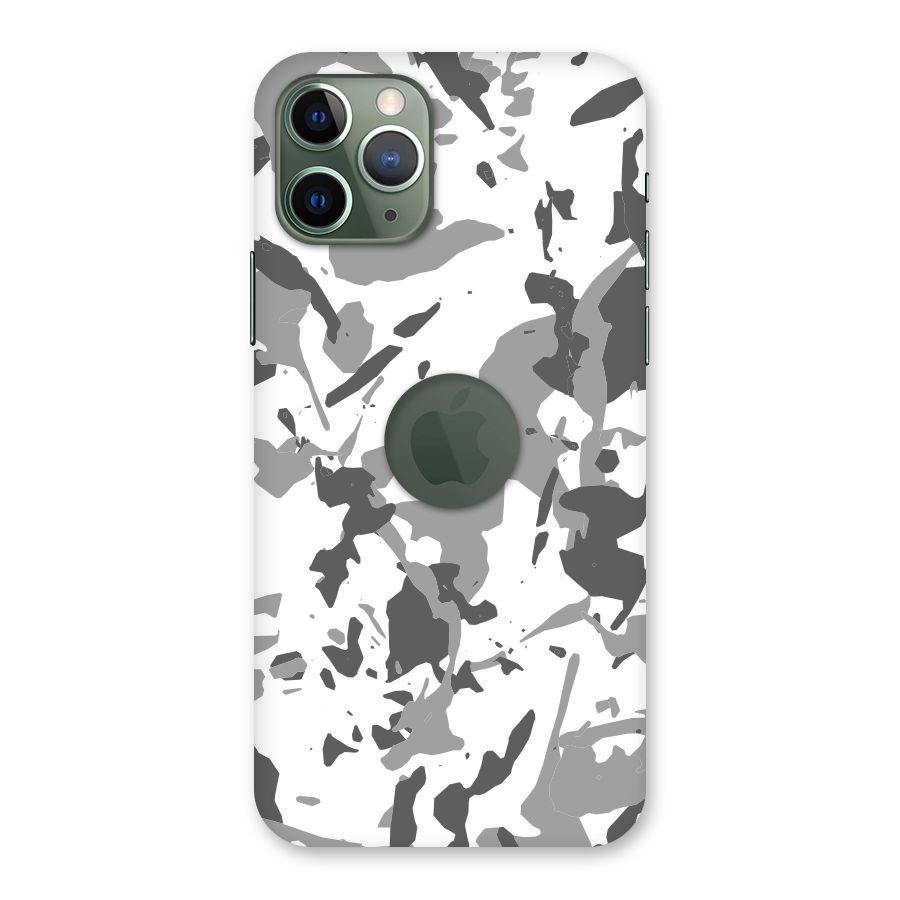 Grey Camouflage Army Back Case for iPhone 11 Pro Logo  Cut