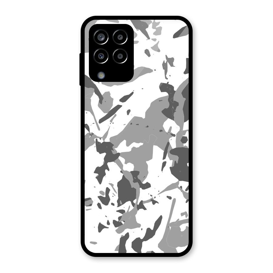 Grey Camouflage Army Glass Back Case for Galaxy M33