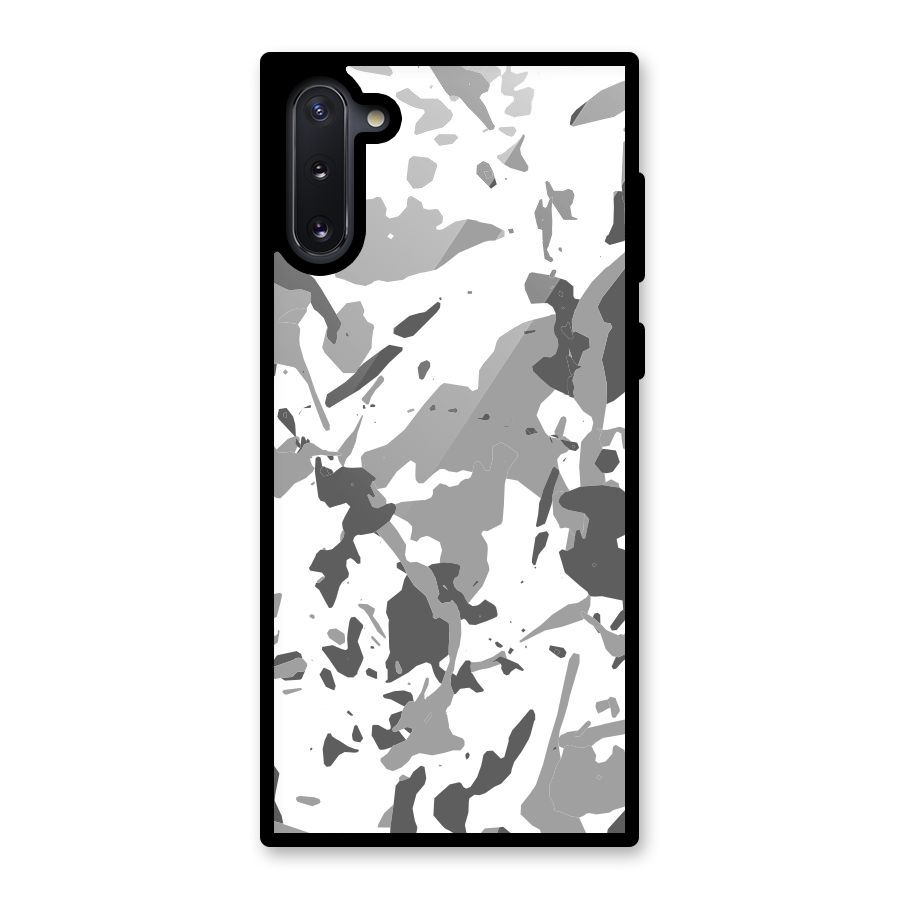 Grey Camouflage Army Glass Back Case for Galaxy Note 10