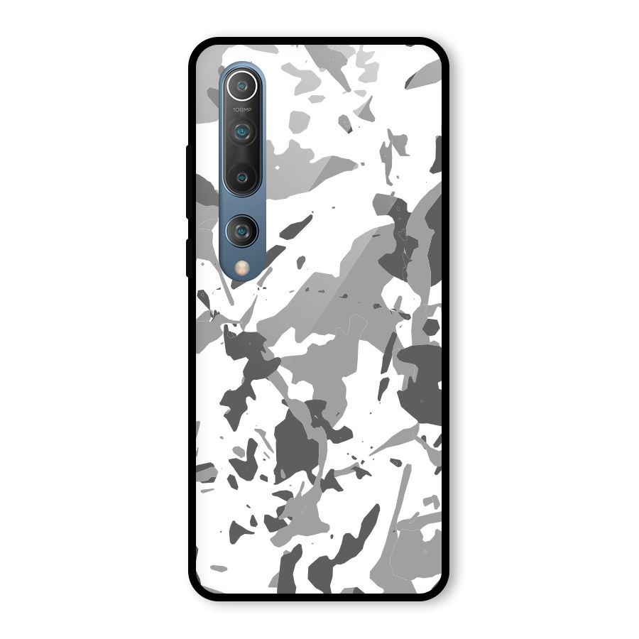 Grey Camouflage Army Glass Back Case for Mi 10