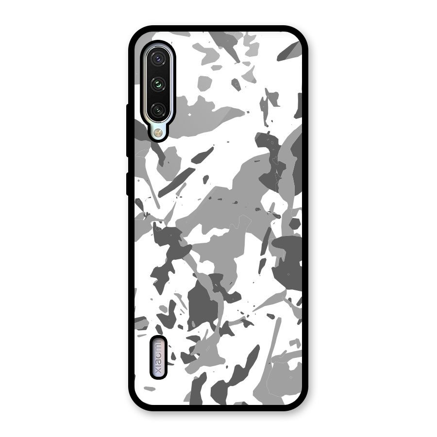 Grey Camouflage Army Glass Back Case for Mi A3