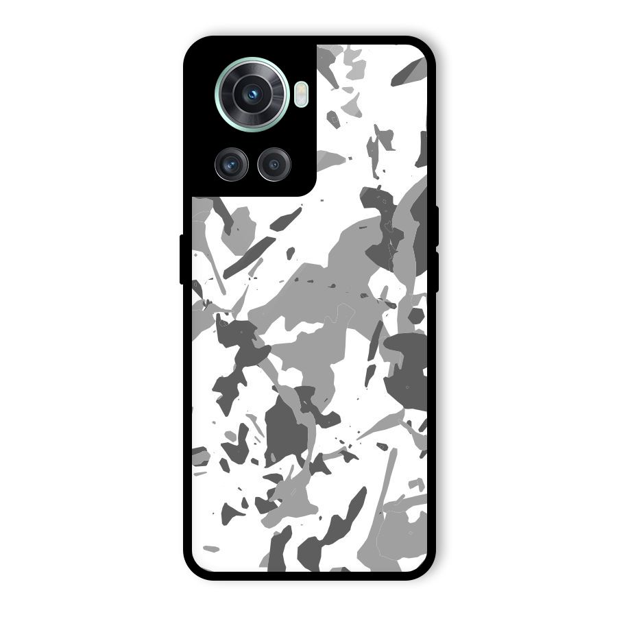 Grey Camouflage Army Glass Back Case for OnePlus 10R