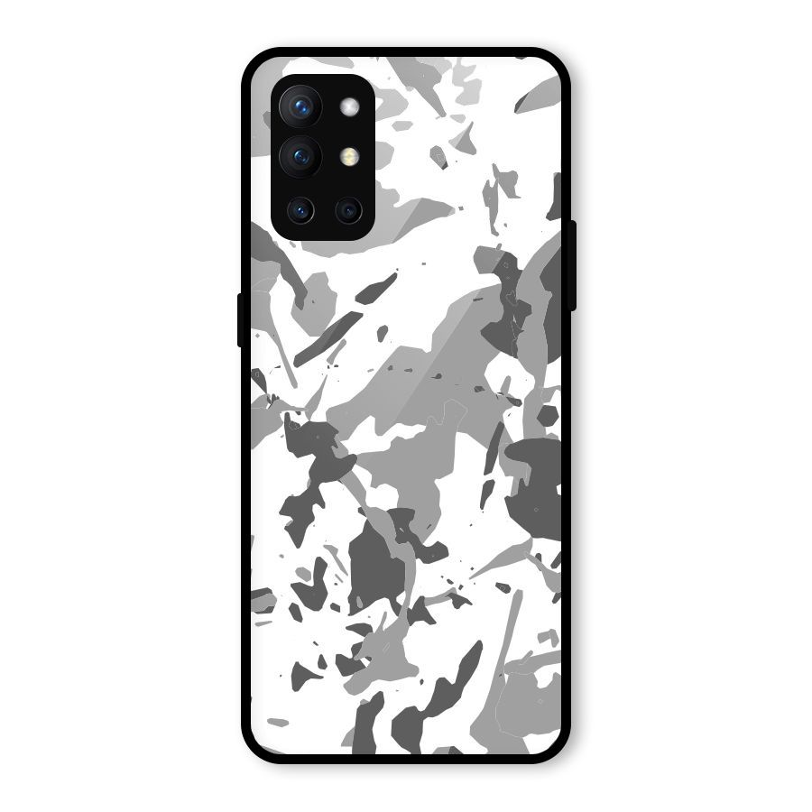 Grey Camouflage Army Glass Back Case for OnePlus 9R