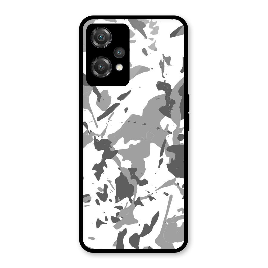Grey Camouflage Army Glass Back Case for OnePlus Nord CE 2 Lite 5G