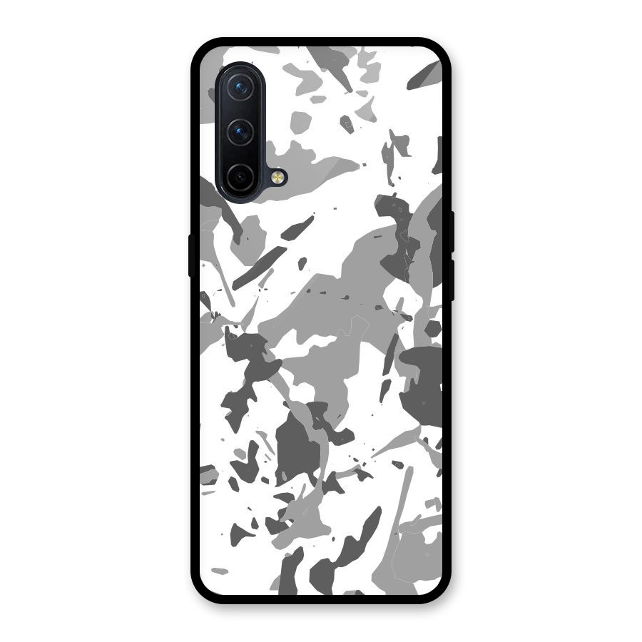 Grey Camouflage Army Glass Back Case for OnePlus Nord CE 5G