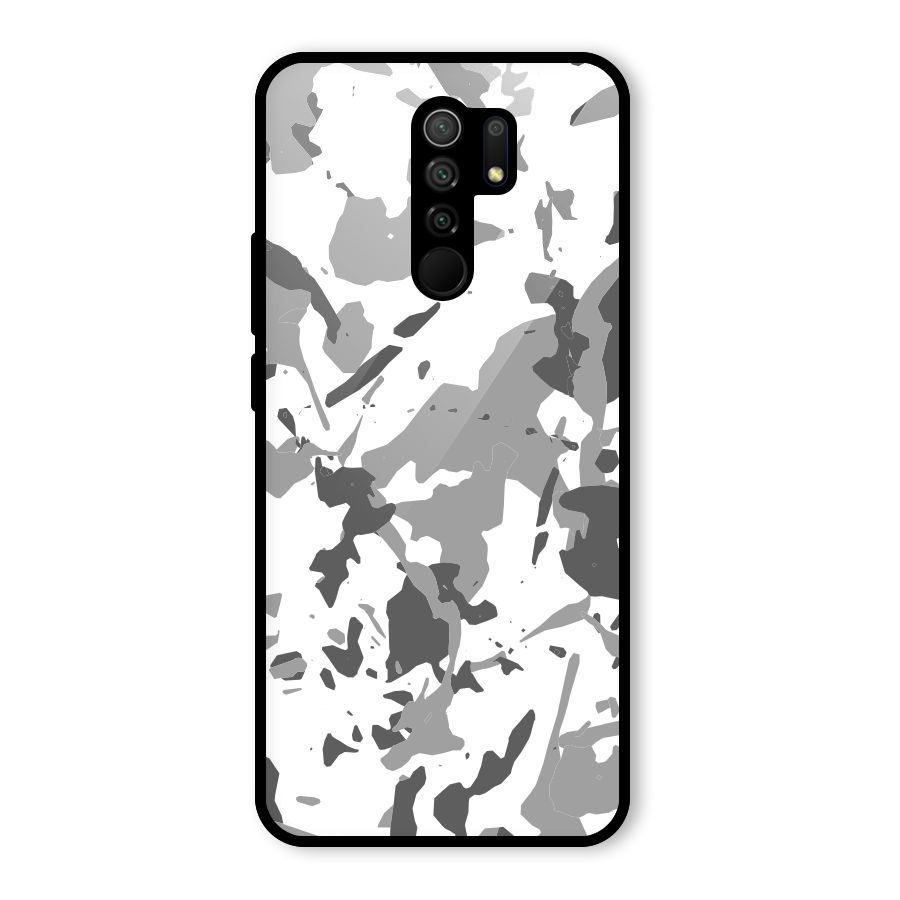 Grey Camouflage Army Glass Back Case for Poco M2