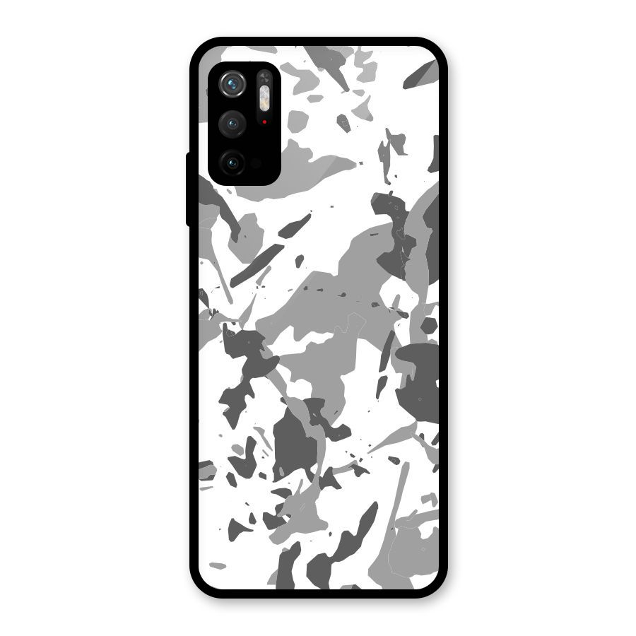Grey Camouflage Army Glass Back Case for Poco M3 Pro 5G
