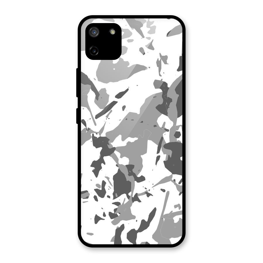 Grey Camouflage Army Glass Back Case for Realme C11