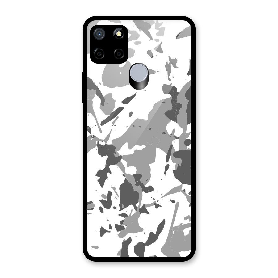 Grey Camouflage Army Glass Back Case for Realme C12