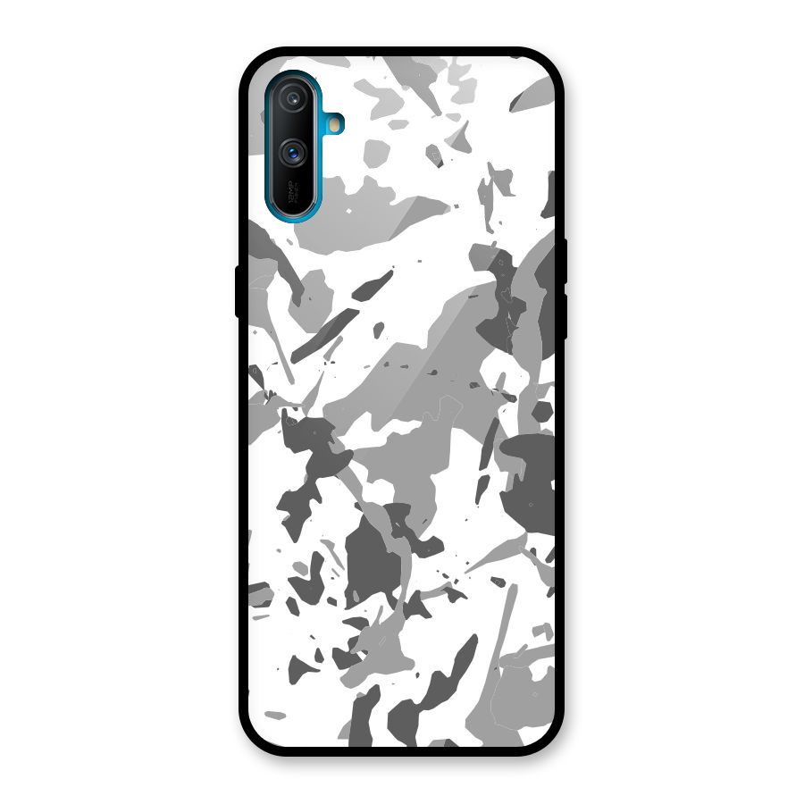 Grey Camouflage Army Glass Back Case for Realme C3