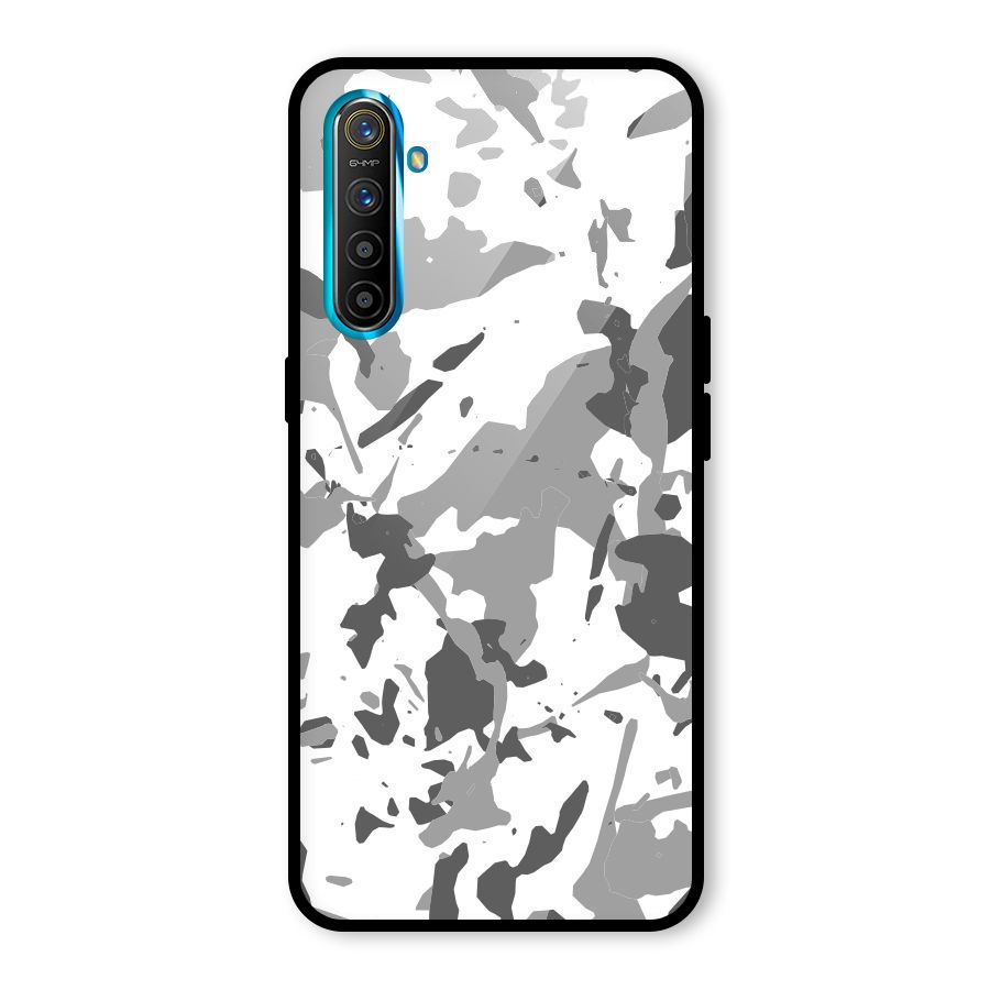 Grey Camouflage Army Glass Back Case for Realme X2