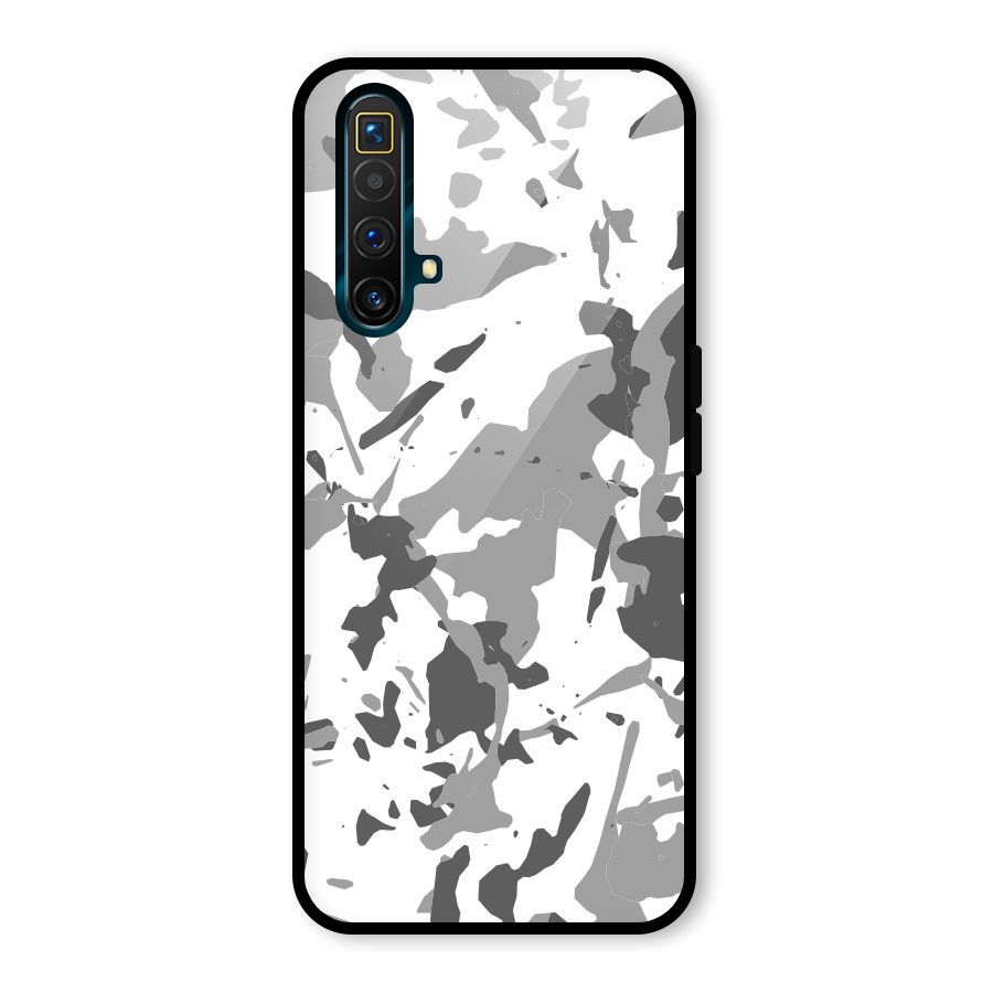 Grey Camouflage Army Glass Back Case for Realme X3 SuperZoom