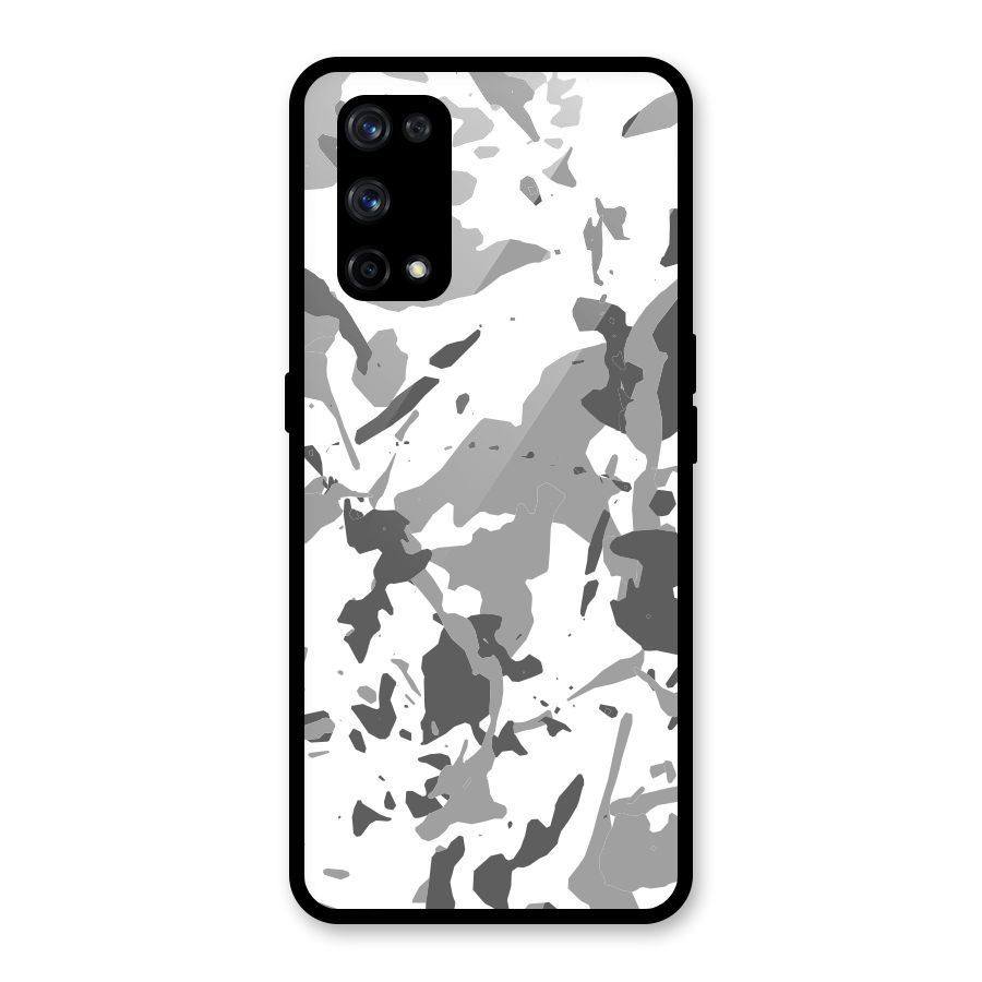 Grey Camouflage Army Glass Back Case for Realme X7 Pro