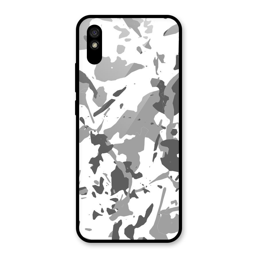 Grey Camouflage Army Glass Back Case for Redmi 9i