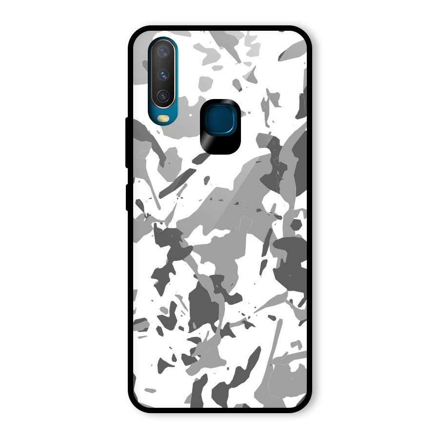 Grey Camouflage Army Glass Back Case for Vivo U10
