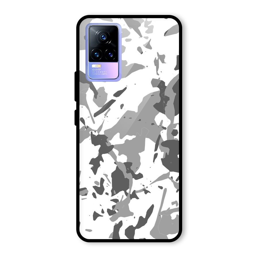 Grey Camouflage Army Glass Back Case for Vivo Y73