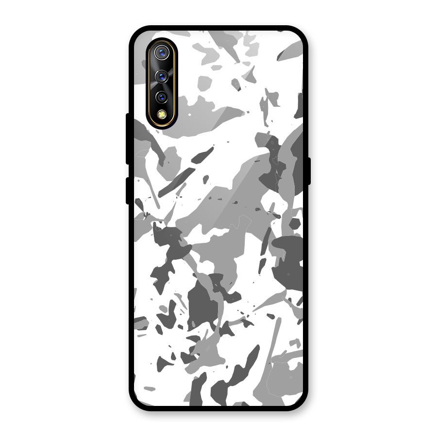Grey Camouflage Army Glass Back Case for Vivo Z1x