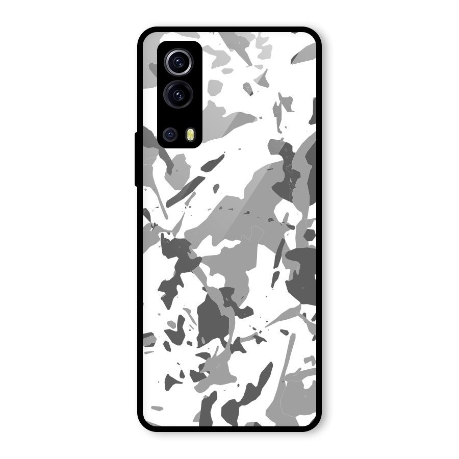 Grey Camouflage Army Glass Back Case for Vivo iQOO Z3